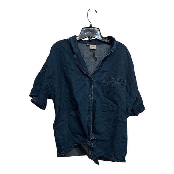 Vero Moda Women's Navy Button Down Shirt - Picture 1 of 3
